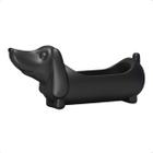 Vaso Planta Mascote Cachorro Plastico Preto Beagle 43x13cm