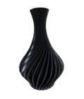 Vaso Plantas Modelo Espiral Preto - Jarro Decoração 12Cm - Sns3D