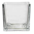 Vaso quadrado de vidro transparente 10x10cm - Flor Arte
