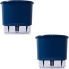 Vaso Raiz Autoirrigavel 16x14 Azul Es Cultivar Plantar 2 Und