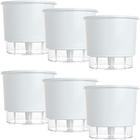 Vaso Raiz Autoirrigavel Grande 21X18 Branco Flores Kit 6 Pcs