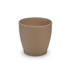 Vaso Rattan Cachepo M3 Kit C/ 3 Mini Suculenta Violeta