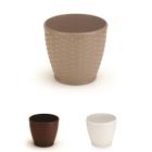 Vaso Rattan M2 - Cachepot Suculenta Violeta - Atelie Center