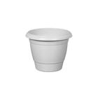 vaso redondo 21,5 litros branco marmorizado plasnew