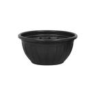 Vaso Redondo Bella Fiore em Plástico Preto 7,5L 32x15cm - Rischioto