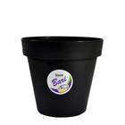 Vaso Redondo Moderno 30 cm Para Jardim ECO Bari Preto VB30PR