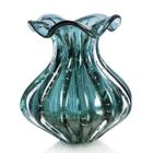 Vaso Trouxinha Em Cristal Murano Esmeralda - São Marcos 18Cm