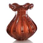 Vaso Trouxinha Em Cristal Murano Vermelho - São Marcos 21cm