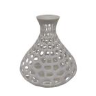 Vaso Vado Impressão 3D Decorativo Sala 13 Cm Branco