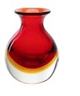 Vaso Vasinho Decorativo Cristal Murano - Bicolor Vermelho N3