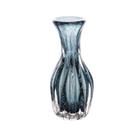 Vaso Vidro Italy Tipo Murano Azul 9,5x20cm