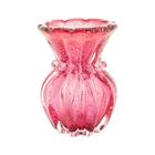 Vaso Wolff de Vidro Italy Rosa 7,5cm x 12cm 29180