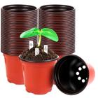 Vasos de viveiro de plantas Augshy 220 unidades de 10 cm com 300 etiquetas de plástico