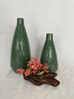 vasos decorativos de ceramica com arranjo flores artificiais