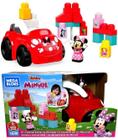 Veículo Carro Carrinho Conversível Blocos De Montar Mega Bloks Para Bebê E Criança - Disney - 18 Peças - Minnie Mouse - Mattel