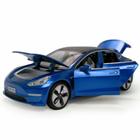 Veículo de brinquedo e fundição sob pressão Wokex Tesla Model 3 1:32 azul