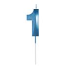 Vela Aniversário Design Azul Pérola Número 1 - 01 unid