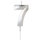 Vela Aniversário Design Prata Pérola Número 7 - 01 unid - Silverfestas
