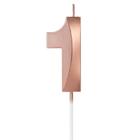 Vela Aniversário Design Rosé Gold Pérola Número 1 - 01 unid