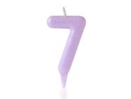 Vela Aniversário Número Candy Colors Tom Pastel Lilás 1 Unidade - Plac