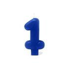Vela Aniversário Solid Colors Azul Número 1 - 01 unid - Silverfestas