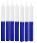 Vela Bicolor Palito 18cm pacote 10 Unidades para fins religiosos - Velas Laranjal