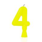 Vela de Aniversario Neon Amarelo Nº 4 - Alchester