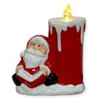 Vela Decorativa de Led Papai Noel 14x10x6cm - Natal