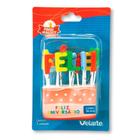 Vela Kit Mini Letrinha Coloridas Feliz Aniversario - Velarte