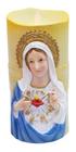 Vela Led Luminária Sagrado Coração De Maria 17.5Cm Resina - Tasco