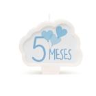 Vela Mesversario New 5 Meses Azul Dec. Festas - Cromus