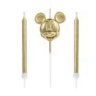 Vela Mickey Rosto Dourada Disney - Rizzo - Silverplastic