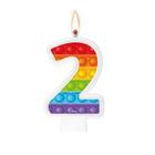 Vela Numeral Pop It Numero 2 - 1 unidade - Regina - Rizzo