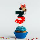Vela Número 3 Festa Minnie Mouse decoração aniversário