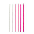 Vela Palito Rosa e Branca 15 cm - 1 unidade Pct. c/ 6 unds. - Silver Festas - Rizzo