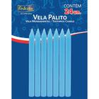 Vela para Aniversario Palito Azul C/24 Unidades - Festcolor