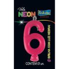 Vela Rosa Neon - 01 Unidade - Festcolor