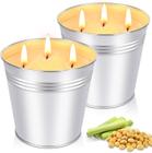 Velas de citronela Aottom Large 2 x 500 mL 200 horas de queima