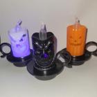 Velas Decorativas Sombrio Para Halloween Pisca Pisca Colorido Kit ou Unidaxde