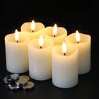 Velas votivas sem chama Eywamage Timer 5h Flickering LED Ivory