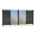 Veneziana Elite 6 Folhas Moveis 100 X 240 Vidro Reflex Mix Preto