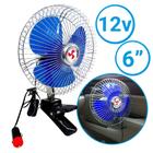 Ventilador 12v Automotivo Para Carro Van Com Garra 6 Pol