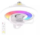 Ventilador 360 com Luz de 16 Cores e Função Aromaterapia