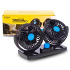 Ventilador Automotivo Duplo 12V Para Motorista E Passageiro