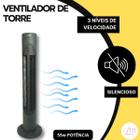 Ventilador Circulador de Ar vertical de Torre 3 Níveis de Velocidade - Fix