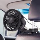 Ventilador de carro LEMOISTAR, refrigeração alimentada por USB, 4 velocidades, 5V, assento traseiro