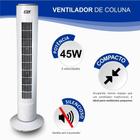 Ventilador de Coluna Circulador de Ar Potente Silencioso Refrescante Conforto Térmico - 220v