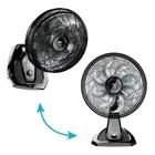 Ventilador de mesa e parede silencioso 50 cm 8 pás 3 velocidades - Flow Turbo 127v