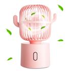 Ventilador de mesa Growiner Cactus Fan 3 velocidades USB rosa