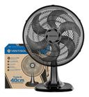 Ventilador De Mesa Oscilante 40cm Com 6 Pás Turbo Preto - ventisol 127v